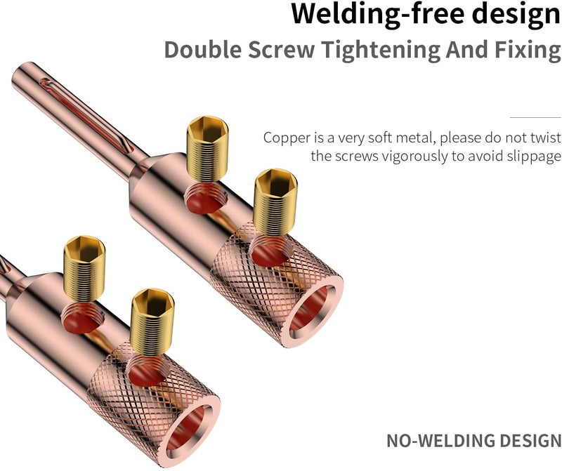 Viborg Speaker Banana Plugs Pure Copper Screw Locking 4MM Speaker Connectors for Hi-End Amplifier Wire, Home Theater, Audio/Video Receiver, Amplifiers and Sound Systems 4PCS (VB401 Pure Copper) - Image 3